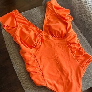 Vibrant Orange Cupshe One Piece